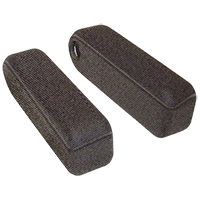 UT5422    Arm Rest Pair---Brown Fabric---Steel Base